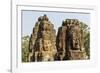 Four-Faced Towers in Prasat Bayon, Angkor Thom, Angkor, Siem Reap, Cambodia-Michael Nolan-Framed Photographic Print