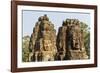 Four-Faced Towers in Prasat Bayon, Angkor Thom, Angkor, Siem Reap, Cambodia-Michael Nolan-Framed Photographic Print