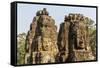 Four-Faced Towers in Prasat Bayon, Angkor Thom, Angkor, Siem Reap, Cambodia-Michael Nolan-Framed Stretched Canvas