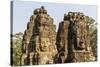 Four-Faced Towers in Prasat Bayon, Angkor Thom, Angkor, Siem Reap, Cambodia-Michael Nolan-Stretched Canvas