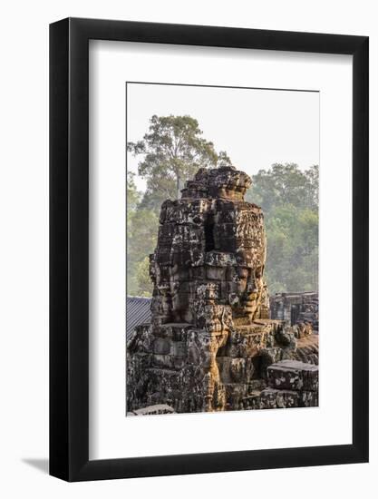 Four-Faced Towers in Prasat Bayon, Angkor Thom, Angkor, Siem Reap, Cambodia-Michael Nolan-Framed Photographic Print