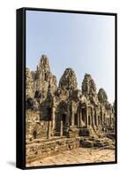 Four-Faced Towers in Prasat Bayon, Angkor Thom, Angkor, UNESCO World Heritage Site, Cambodia-Michael Nolan-Framed Stretched Canvas