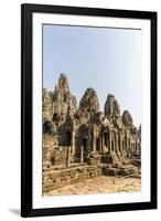 Four-Faced Towers in Prasat Bayon, Angkor Thom, Angkor, UNESCO World Heritage Site, Cambodia-Michael Nolan-Framed Photographic Print