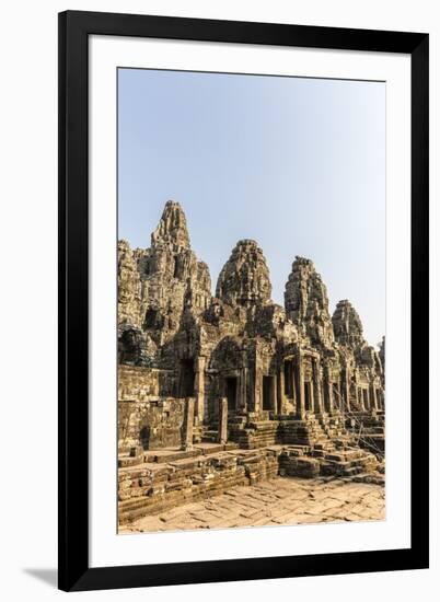 Four-Faced Towers in Prasat Bayon, Angkor Thom, Angkor, UNESCO World Heritage Site, Cambodia-Michael Nolan-Framed Photographic Print