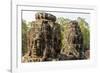 Four-Faced Towers in Prasat Bayon, Angkor Thom, Angkor, UNESCO World Heritage Site, Cambodia-Michael Nolan-Framed Photographic Print