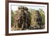 Four-Faced Towers in Prasat Bayon, Angkor Thom, Angkor, UNESCO World Heritage Site, Cambodia-Michael Nolan-Framed Photographic Print