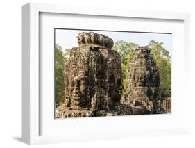 Four-Faced Towers in Prasat Bayon, Angkor Thom, Angkor, UNESCO World Heritage Site, Cambodia-Michael Nolan-Framed Photographic Print