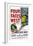 Four Faces West, from Left: Frances Dee, Charles Bickford, Joel Mccrea, Joseph Calleia, 1948-null-Framed Art Print