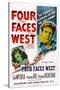 Four Faces West, from Left: Frances Dee, Charles Bickford, Joel Mccrea, Joseph Calleia, 1948-null-Stretched Canvas