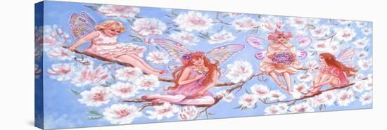 Four Fairies on a Branch-Judy Mastrangelo-Stretched Canvas