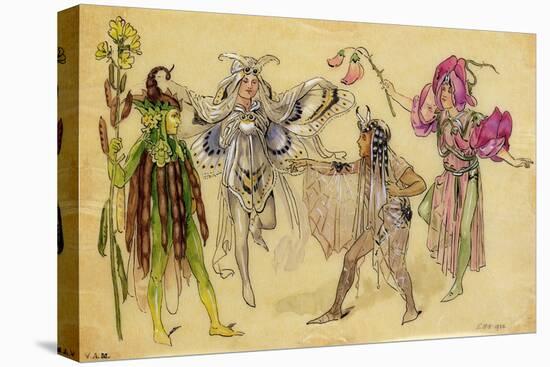 Four Fairy Costumes for "A Midsummer Night's Dream", Manchester, 1896-1903-C. Wilhelm-Stretched Canvas