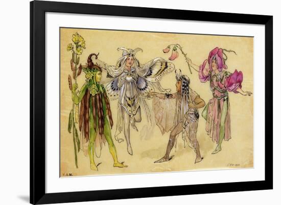 Four Fairy Costumes for "A Midsummer Night's Dream", Manchester, 1896-1903-C. Wilhelm-Framed Giclee Print