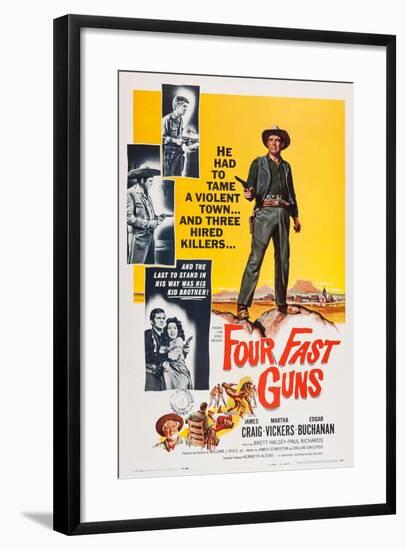 Four Fast Guns-null-Framed Art Print