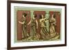 Four Female Dancers: Each Carries a Thyrsus and One a Tambourine as Well-Edouard Leon-Framed Premium Giclee Print