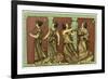 Four Female Dancers: Each Carries a Thyrsus and One a Tambourine as Well-Edouard Leon-Framed Premium Giclee Print