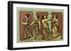 Four Female Dancers: Each Carries a Thyrsus and One a Tambourine as Well-Edouard Leon-Framed Art Print
