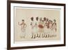 Four Female Dancers in Procession with Musicians, C.1830-null-Framed Giclee Print