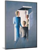 Four Figures and a Cube, 1928-Oskar Schlemmer-Mounted Giclee Print