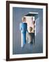 Four Figures and a Cube, 1928-Oskar Schlemmer-Framed Giclee Print