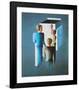 Four Figures and Cube, 1928-Oskar Schlemmer-Framed Art Print