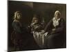 Four Figures at a Table, C. 1643-Louis Le Nain-Mounted Giclee Print