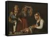 Four Figures on a Step-Bartolomé Estebàn Murillo-Framed Stretched Canvas