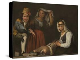 Four Figures on a Step-Bartolomé Estebàn Murillo-Stretched Canvas