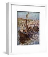 Four fishermen are called as disciples - Bible-William Brassey Hole-Framed Giclee Print