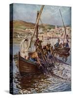 Four fishermen are called as disciples - Bible-William Brassey Hole-Stretched Canvas