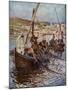 Four fishermen are called as disciples - Bible-William Brassey Hole-Mounted Giclee Print