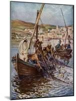 Four fishermen are called as disciples - Bible-William Brassey Hole-Mounted Giclee Print