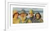 Four Fishermen Standing in the Sunshine on Skagen Beach-Michael Ancher-Framed Premium Giclee Print