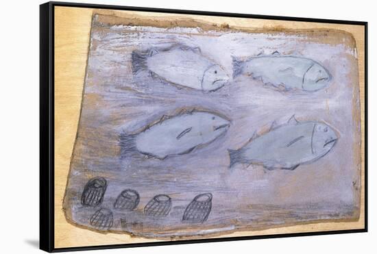 Four Fishes-Alfred Wallis-Framed Stretched Canvas