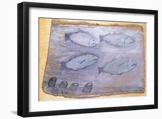 Four Fishes-Alfred Wallis-Framed Giclee Print