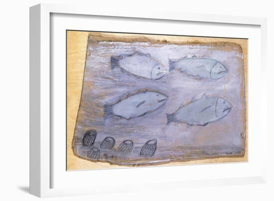 Four Fishes-Alfred Wallis-Framed Giclee Print