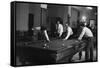Four Friends Playing Billiards-Marisa Rastellini-Framed Stretched Canvas