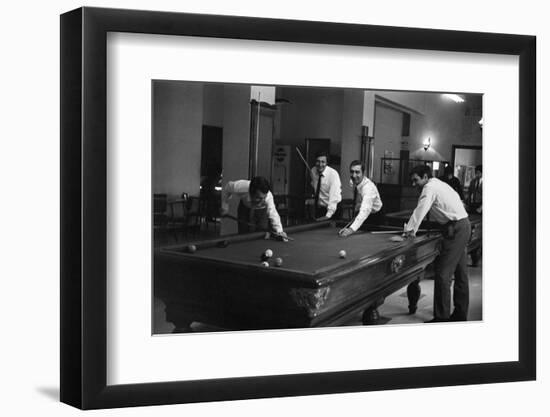 Four Friends Playing Billiards-Marisa Rastellini-Framed Photographic Print