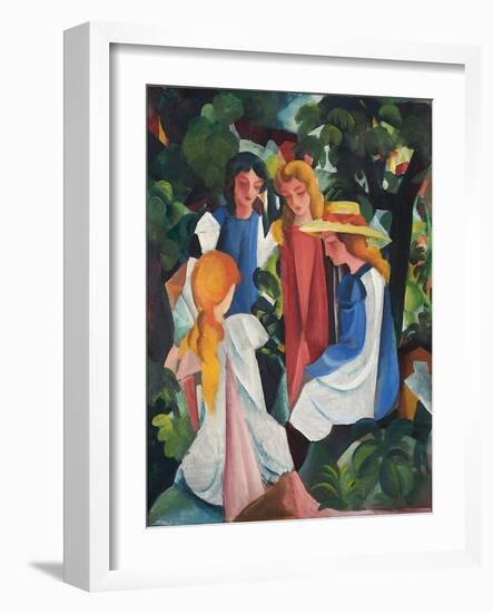 Four Girls, 1912-1913-August Macke-Framed Giclee Print