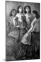 Four Girls, 19th Century-Constantin Guys-Mounted Giclee Print