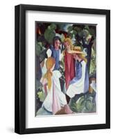Four Girls, about 1912/13-Auguste Macke-Framed Giclee Print