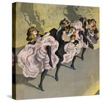 Four Girls Dancing Cancan-Bettmann-Stretched Canvas