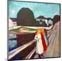 Four Girls on the Bridge, 1905-Edvard Munch-Mounted Giclee Print