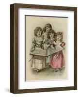 Four Girls Sing-null-Framed Art Print