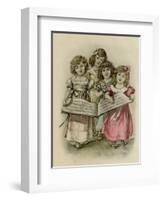 Four Girls Sing-null-Framed Art Print