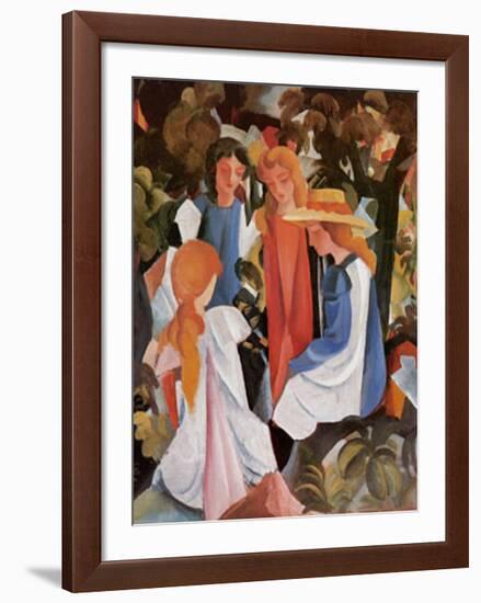 Four Girls-Auguste Macke-Framed Art Print