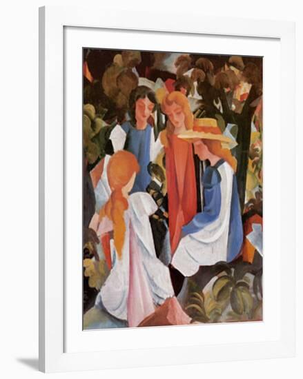 Four Girls-Auguste Macke-Framed Art Print