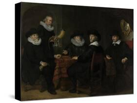 Four Governors of the Arquebusiers Civic Guard, Amsterdam-Govert Flinck-Stretched Canvas