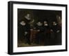 Four Governors of the Arquebusiers Civic Guard, Amsterdam-Govert Flinck-Framed Art Print