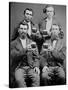 Four Guys and their Mugs of Beer, Ca. 1880-null-Stretched Canvas