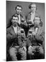 Four Guys and their Mugs of Beer, Ca. 1880-null-Mounted Premium Photographic Print